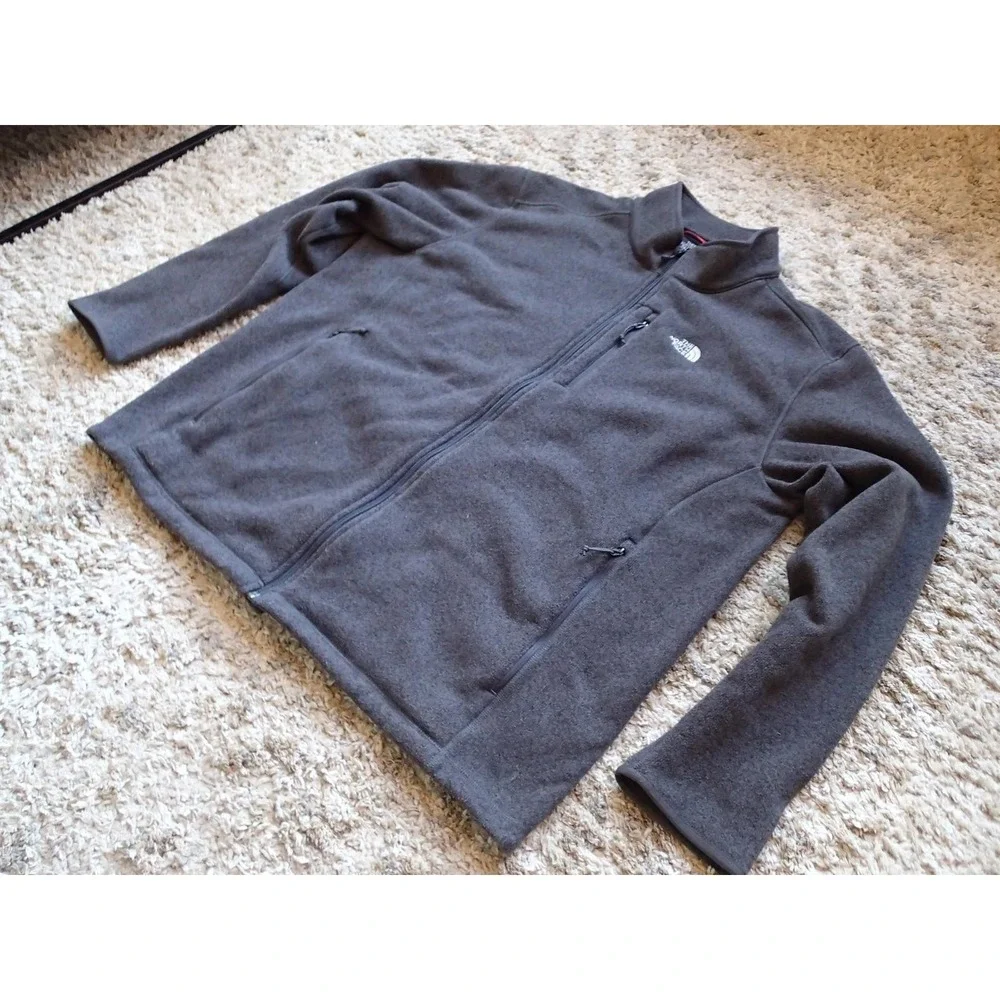 The North Face Gordon Lyons Jacket Mens XXL Gray Excellent‎ Full Zip Fleece